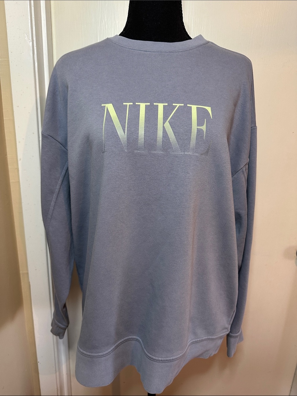 Nike Light Lavender Crewneck Sweatshirt with Faded Gradient Logo